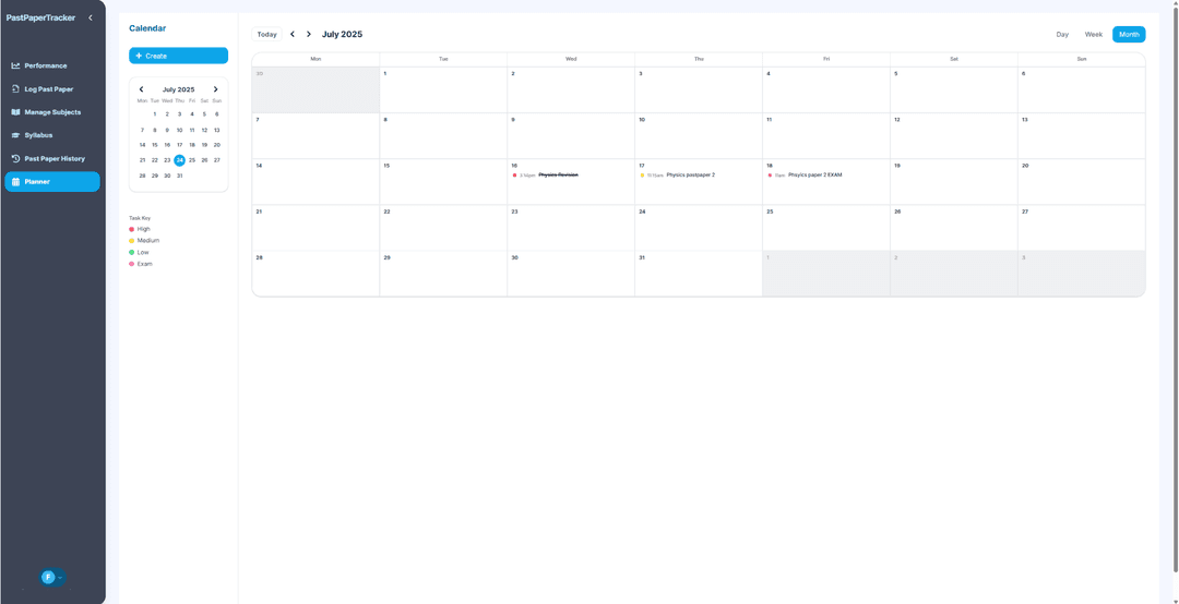 Study Planner Screenshot